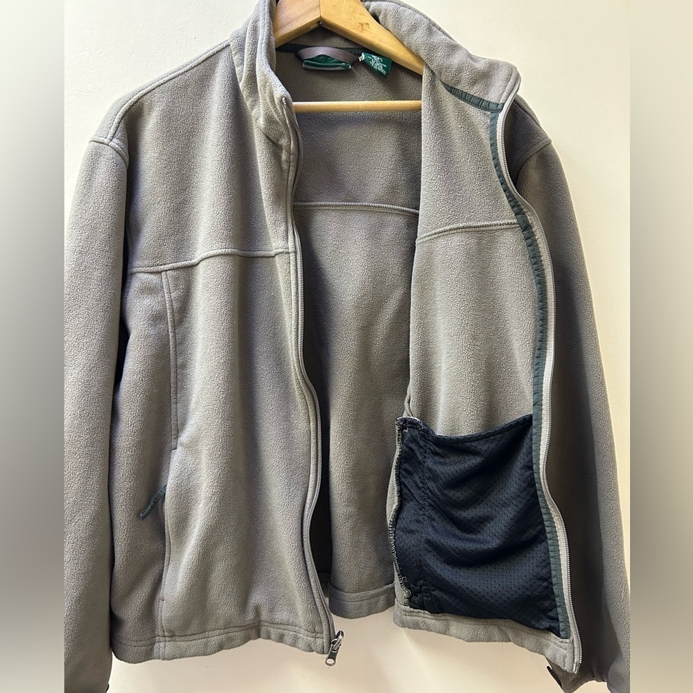 L.L Bean Fleece Zip Up Sweater Medium - Picture 3 of 5